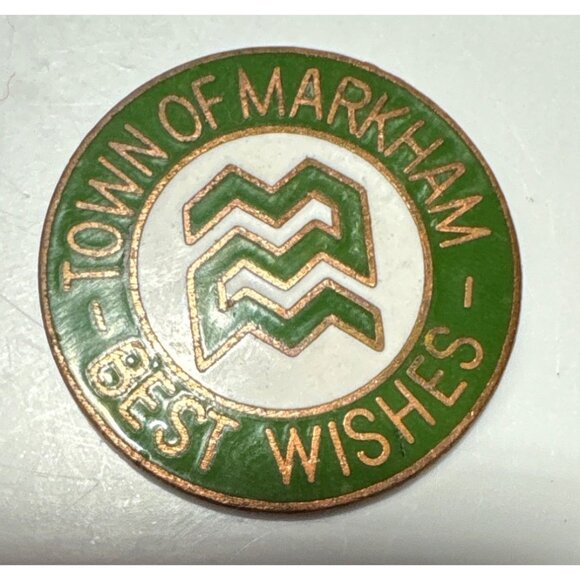 Town Of Markham Best Wishes Collectible Token Coin Pin - Picture 2 of 5